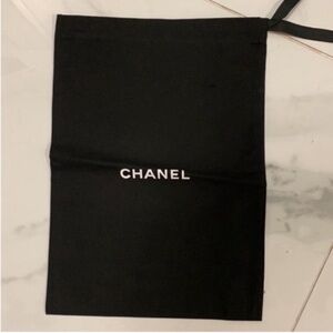 Authentic New Chanel Black Dust Bag sz 13.2/9.2